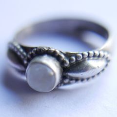 Vintage Sterling Silver 925 Moonstone Ring size L1/2 - 2,9g