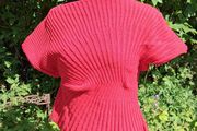 Beautiful red knitted cinched pleated top by ASOS DESIGN.