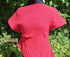 Beautiful red knitted cinched pleated top by ASOS DESIGN.