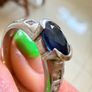 9ct white gold sapphire ring Image 2