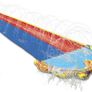 16ft Splash Sprint Racing Water Double Slider Water Slide (FREE SHIPPING) Image 3