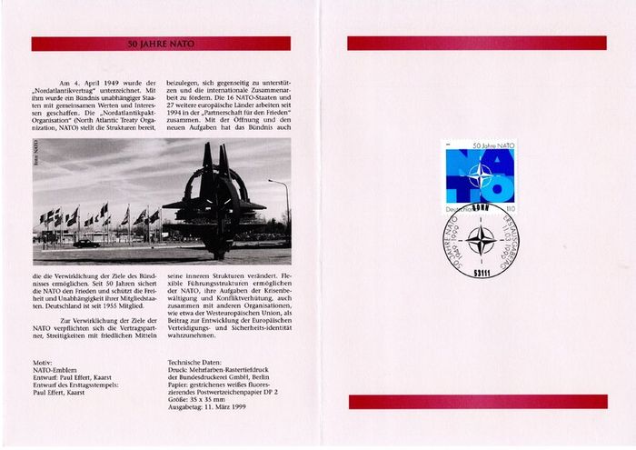 1999 Bundes Republic Deutschland (Germany) Federal Annual Stamp EFT Collection with 42 images of contents