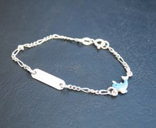 Blue Dolphins children's Silver 925 Bracelet L-6,3" 2,4g