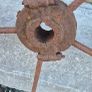 old wrought iron wheel. Image 3