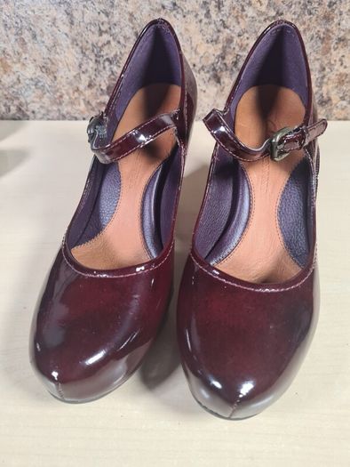 Womens CLARKS shoes heels bundle black blue burgundy Size UK 5 EU 38 court formal pumps slip on
