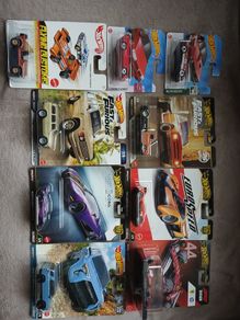 1/64 Hot Wheels Lot x 9 Real Riders ,Mainlines, Ferrari ,Fast and Furious etc