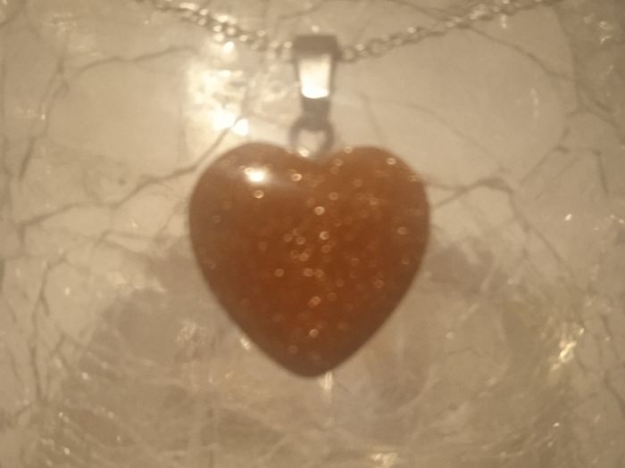 Goldstone crystal necklace