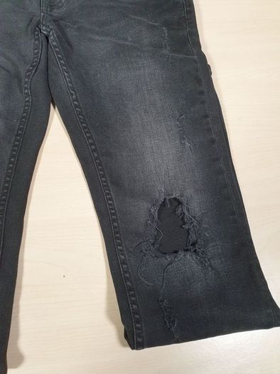 mens Topman stretch skinny jeans with rips waist 32 leg 34