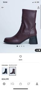 Burgundy Topshop Boots Size UK 7