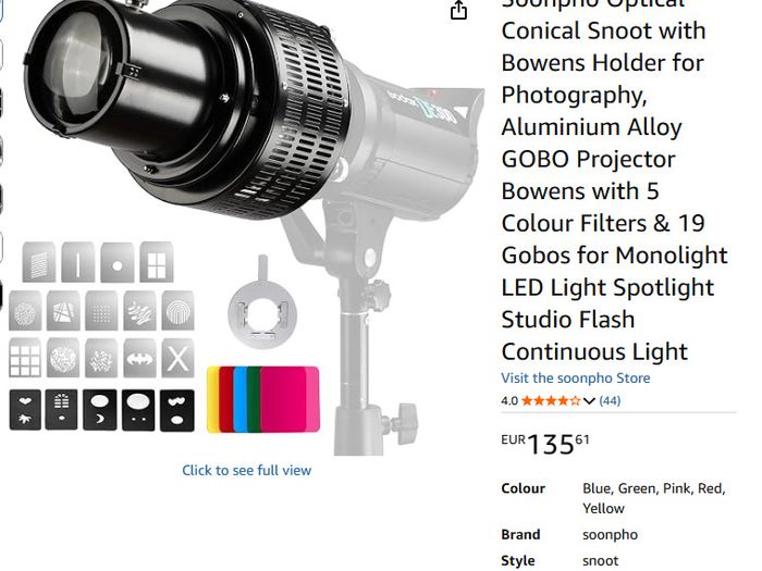 Soonpho Optical Conical Snoot with Bowens Holder for Photography