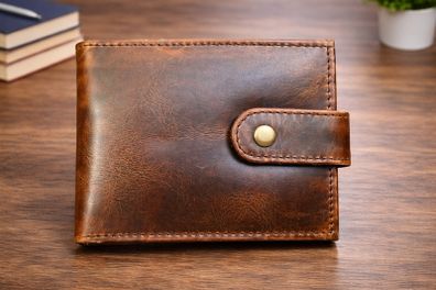 Genuine Leather Wallet Luxury Handmade RFID Secure Wallet Card Holder