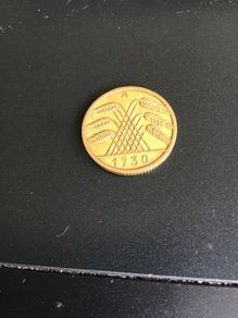 Old 1930 German coin - 10 Pfennig