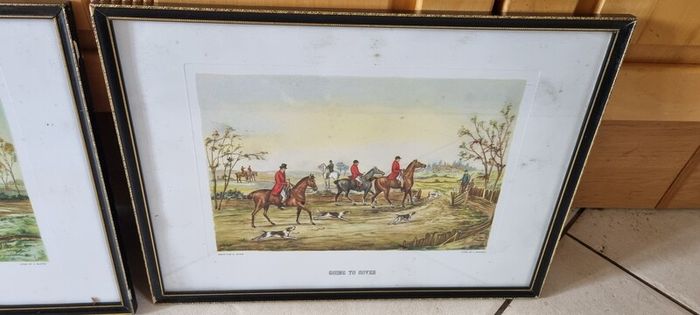 Set 4 19thC Hunting Prints
