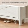 White 4 Flap Shoe Cabinet 127cm Wide Slim Hallway Storage Unit Image 5
