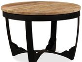 Side Table Solid Rough Mango Wood 60x40 cm