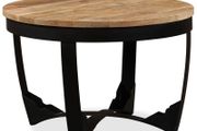 Side Table Solid Rough Mango Wood 60x40 cm