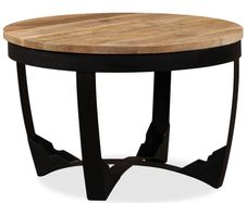Side Table Solid Rough Mango Wood 60x40 cm