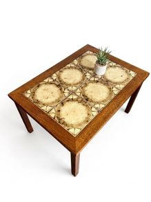Vintage Retro Mid Century Danish Teak and Tile Coffee Table