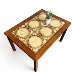 Vintage Retro Mid Century Danish Teak and Tile Coffee Table