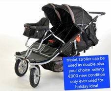 stroller triplet buggy turn it two double