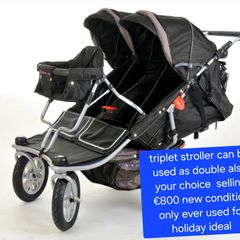 stroller triplet buggy turn it two double
