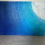 Large blue abstract painting Image 3