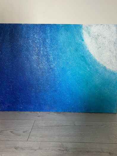 Large blue abstract painting