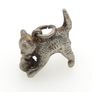 Vintage Cat Silver Charm Image 5