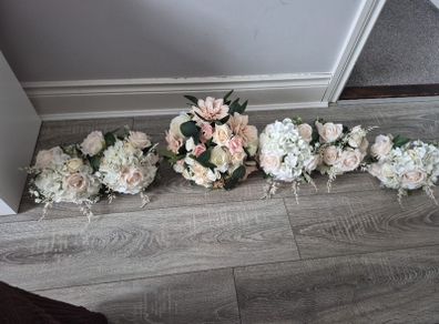 Wedding flowers bridal & 5 bridesmaids