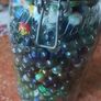 Antique collection of old marbles in large clip sealed jar it's full to the top loft find from very old house in France Beautiful Image 2