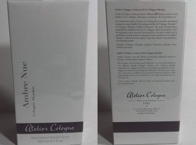 Atelier Cologne Ambre nue Vanilla intesee each + free shipping+ free gift 200 ml new sealed