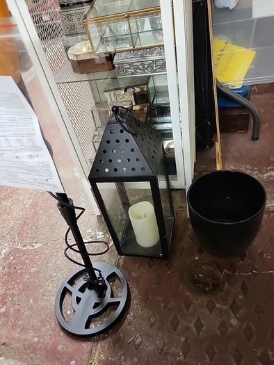 Lantern  tall stainless steel