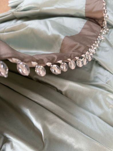 Colefax & Fowler Lucerne Silk INTERLINED Curtains 89 inch drop x 49 inch w per Panel 2 pairs Av