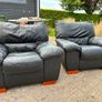 Leather Couch and 2 Arm Chairs Image 5