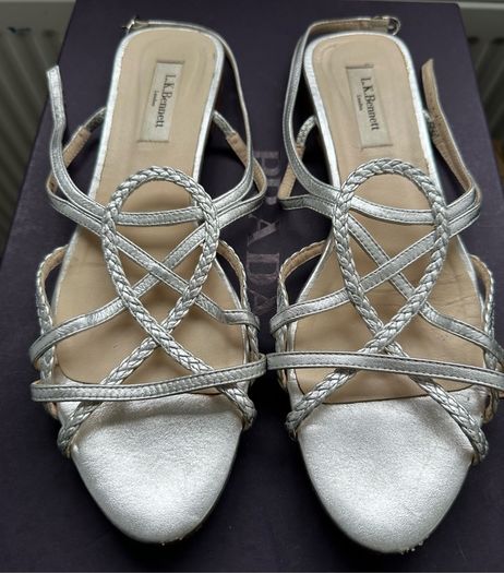 Silver LK Bennett sandals - sz 6