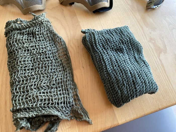 airsoft eye/face protection & camo scarves