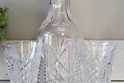 Waterford Crystal Glass Decanter and 2 Glasses