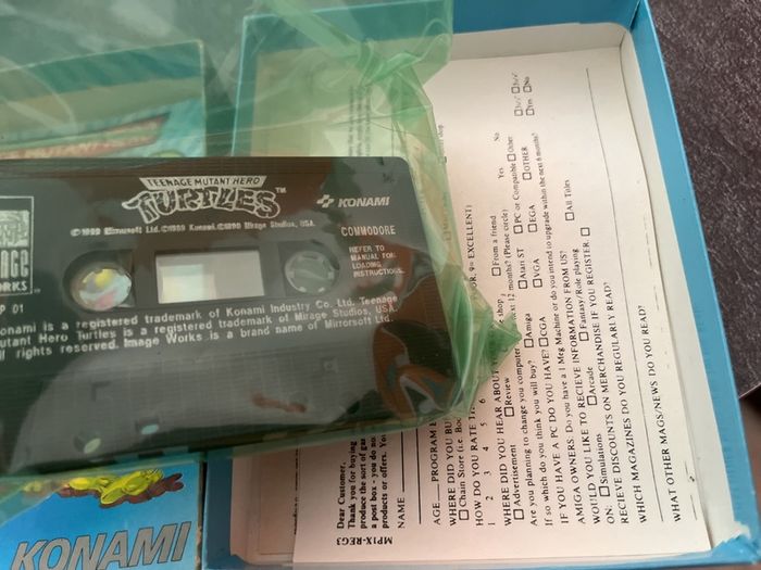 Teenage Mutant Hero Turtles C64 Commodore 64 Big Box (Konami / Image Works, 1990)