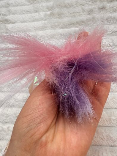 Barbie Extra #2 Curvy Asian Articulated doll Pink Purple Long Hair Used Please see photos