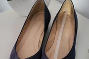 El Cortes Ingles navy suede pointed court shoes Sz 41 (Fit 7-7.5Uk) - Bnwt Rrp 59.99