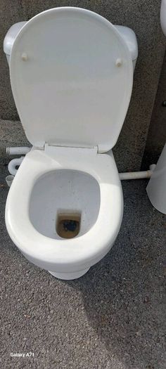 Toilet, hand basin/pedestal and shower door