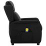 Massage Chair with Cushion Black Image 4