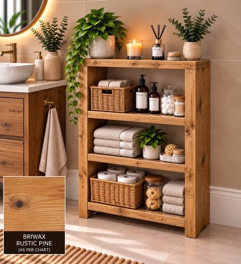 Handmade Rustic Pine Bathroom Unit