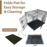 XL collapsible folding black metal dog crate Image 2
