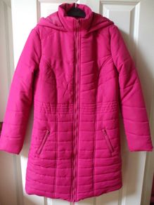 SALE!  South Padded Raspberry Colour Midi Coat
