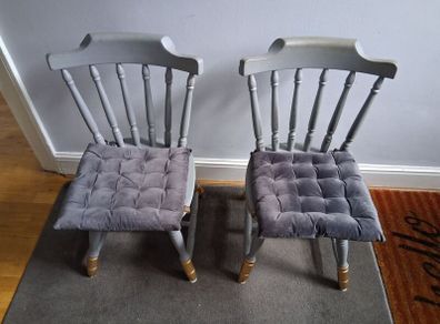Painted wooden kitchen chairs