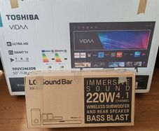 Toshiba 50 Inch 4K Ultra HD TV & LG Soundbar