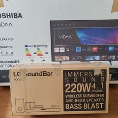 Toshiba 50 Inch 4K Ultra HD TV & LG Soundbar