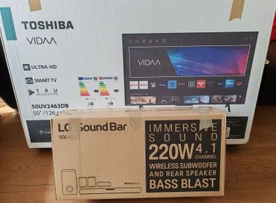 Toshiba 50 Inch 4K Ultra HD TV & LG Soundbar