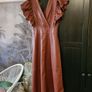 Zara Faux Midi Leather Dress Brown Maroon, XS Image 4